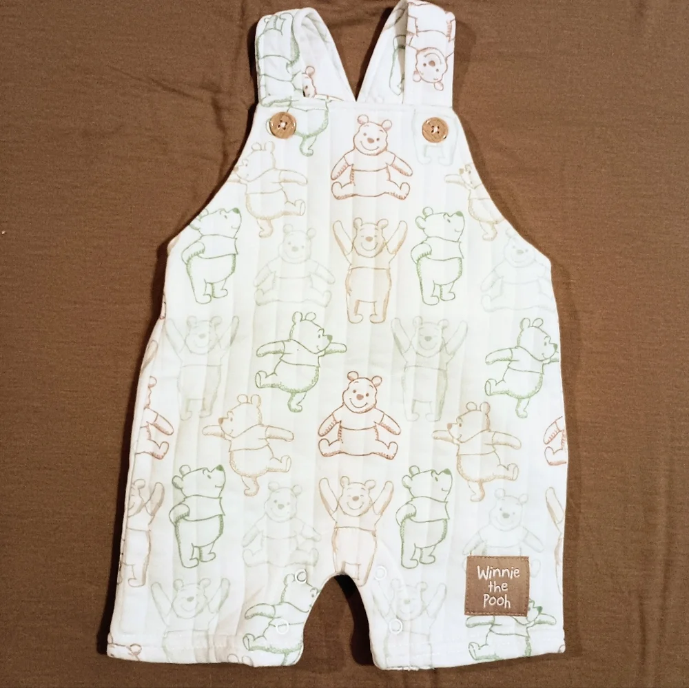 Disney Pooh Bear Baby Quilted Overalls